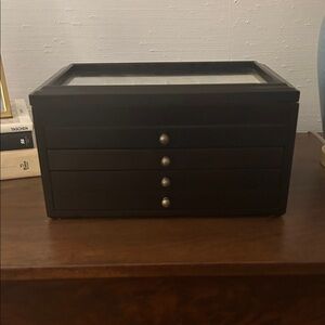 Black Jewelry Organizer Box